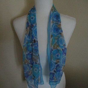 1960s sheer blue floral by Vera Neumann